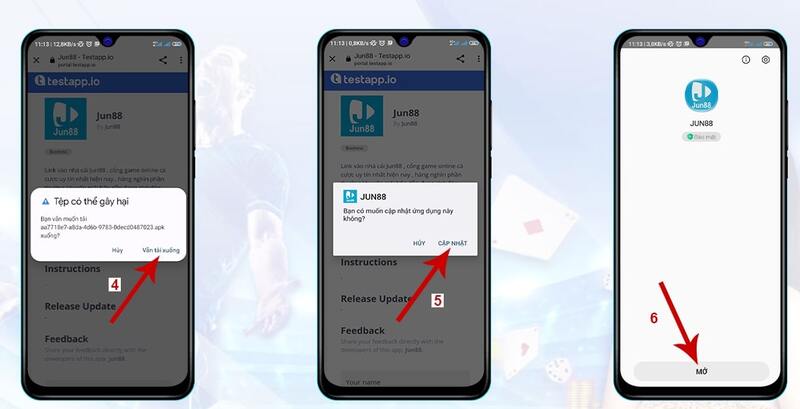 Cách tải app Jun88 cho điện thoại Android