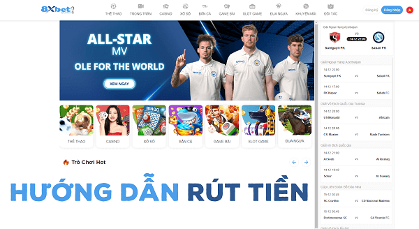 Hướng dẫn rút tiền 8xbet nhanh chóng