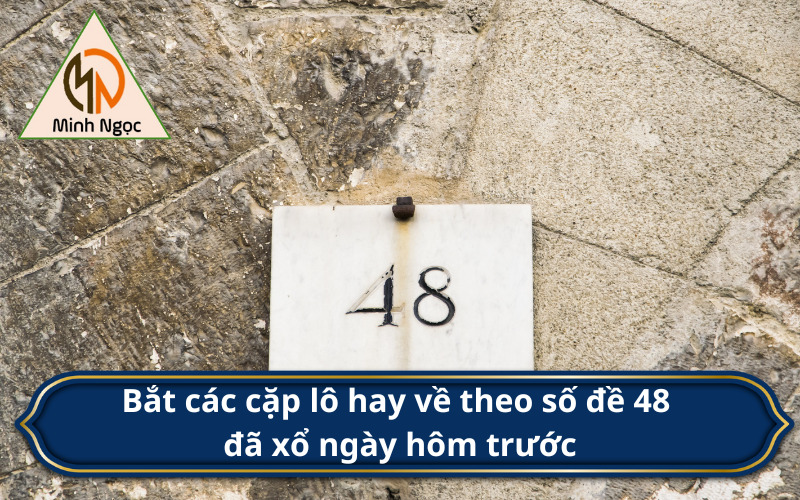 Bắt các cặp lô hay về theo số đề 48 đã xổ ngày hôm trước