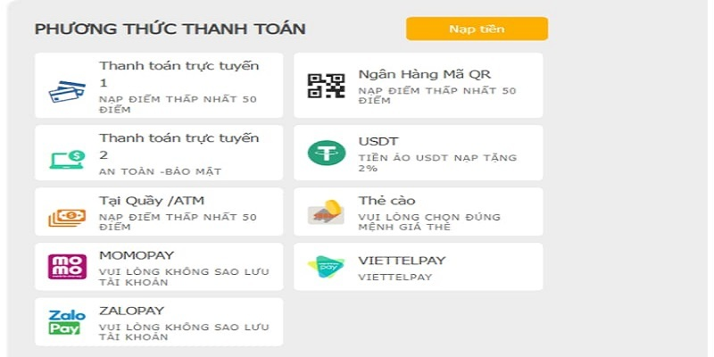 Làm sao để nạp tiền vào tài khoản 789bet?