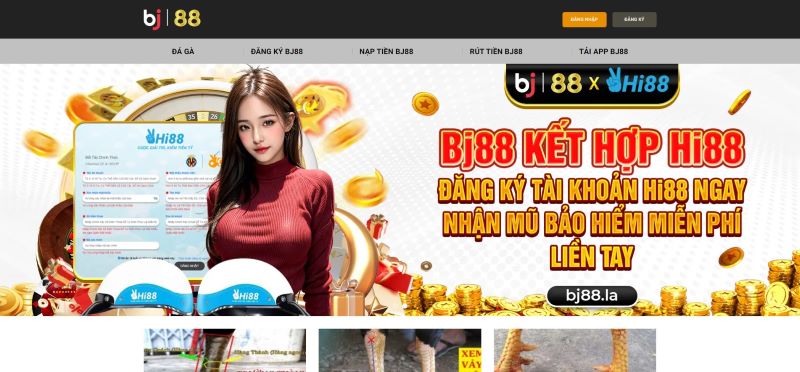 Giao diện diện trang chủ Bj88 cuốn hút 